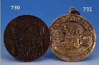 BRONZEPLAKETTE, MüNZAMT WIEN, UM 1900, SIGN. A. HARTIG, DARSTELLUNG DER BIBLIOTHEK, D. CA. 8 CM