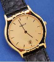 KONVOLUT: 2 TISSOT ARMBANDUHREN, SCHWEIZ UM 1994, METALL HARTVERG., EDELST.-BöDEN GEDR., LEDERB., STIFTSCHL., MATT VERG. KONTRASTZIF- FERBL., ...