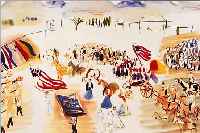 DUFY, RAOUL, PARADE A TUCSON ARIZONA, FARBLITHOGRAPHIE NACH EINEM AQUARELL, ED. ADAGP PARIS 1959, CA. 35 X 25 CM, PP
