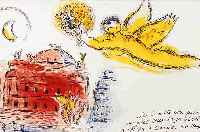 CHAGALL, MARC, HOMMAGE A GARNIER, FARBLITHO-GRAPHIE, IM STEIN SIGN., CA. 32 X 48 CM
