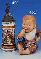 PORZELLANFIGUR, WOHL HEUBACH, UM 1910-20, BISKUITPORZELLAN, BEMALT, KÖRPER MIT FARBAB- BLÄTTERUNGEN, H. CA. 22 CM