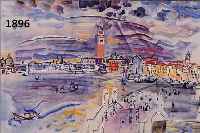 DUFY, RAOUL, 1877-1953, LE BACCARAT A DEAU- VILLE, FARBLITHOGRAPHIE AUF BüTTEN, GEDRUCKT VON DRAEGER FRERES PARIS 1949, NUM. 343/1000, IM DRUCK ...