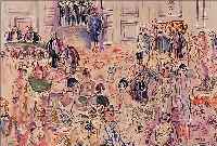 DUFY, RAOUL, 1877-1953, VENISE, FARBLITHOGRAPHIE AUF BüTTEN, GE- DRUCKT VON DRAEGER FRERES PARIS 1949, IM DRUCK ...