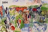 DUFY, RAOUL, 1877-1953, HENLEY, FARBLITHOGRAPHIE AUF BüTTEN, GE- DRUCKT VON DRAEGER FRERES PARIS 1949, NUM. 343/1000, ...