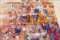 DUFY, RAOUL, 1877-1953, ORCHESTRE, FARBLITHOGRAPHIE NACH EINEM AQUARELL, ED. ASAGP PARIS 1959, CA. 32 X 25 CM, PP