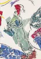 CHAGALL, MARC, 1887-1985, FARBLITHOGRAPHIE, HRSG. VON MAEGHT 1964, GEDRUCKT VON SORLIER, MOURLOT, IM STEIN SIGN., CA. 29 X 27 CM, PP