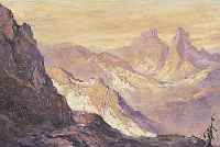 GABLER, HANS, 1908 BABENHAUSEN-1977 OBERST- DORF, LANDSCHAFT IM HOCHGEBRIGE, ÖL/HART- FASER, RE. U. SIGN., CA. 40 X 50 CM, RAHMEN BESCHäDIGT