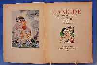 VOLTAIRE: CANDIDE OU L`OPTIMISME, PARIS 1933 HRSG. GIBERT JEUNE LIBRAIRE D`AMATEURS, 163S., MIT 15 GANZSEIT. VORWIEGEND EROTISCHEN ...
