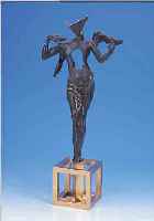 DALI, SALVADOR, 1904-1989, DER SURREALISTISCHE ENGEL, BRONZEFIGUR, NUM. 1181/1500, AUF POLIERTEM MESSINGSOCKEL, GESAMTH. CA. ...