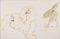 ANTES, HORST, GEB. 1936, DO IT YOURSELF, üBERMALTE LITHOGRAPHIE, SIGN., BEZ.: JOHANN SCHILLING, OBERER RAND MIT ...