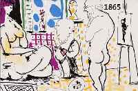 PICASSO, PABLO, 1881-1973, ZWEI FARBLITHOGRAPHIEN, JE CA. 19 X 26 CM