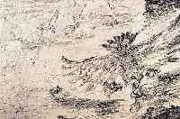 CORINTH, LOVIS, 1958-1925, DIE WASSER STEIGEN, LITHOGRAPHIE AUF JAPAN- PAPIER, BLATT 4 DER FOLGE: DIE SüNDENFLUT, RE.U. ...