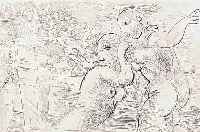 PICASSO, PABLO, 1881-1973, LES BAIGNEUSES SURPRISES, OFFSET NACH EINER RADIERUNG AUS DERSUITE VOLLARD VON 1933, AUF BüTTEN VON DE BAS, IN DER ...
