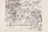 SLEVOGT, MAX, 1868-1932, TRIUMPHZUG, LITHO- GRAPHIE VON 1915-18, CA. 33 X 24,5 CM, AUF CHINA-PAPIER, EINES VON 20 EXEMPLAREN DER ...