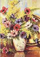 DE LEY,M., KüNSTLER UM 1900, BLUMENSTILLEBEN, ÖL/LWD, RE. U. SIGN., CA. 50 X 40 CM, R.