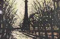 BUFFET, BERNARD, 1928-2000, PARIS, ALLE ZUM EIFFELTURM, LITHOGRAPHIE AUS DEN 60ER JAHREN, HANDSIGN. UND NUM. 112/150, CA. 53 X 67 ...