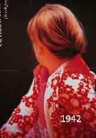RICHTER, GERHARD, FALTBLATT ZUR AUSST. NEUE GALERIE DACHAU 1998, BETTY, FARBOFFSET, HANDSIGNIERT, MEHRFACH GEFALTET, CA. 42 X 30 CM, PP, U.GL., R.