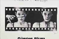 BLUM, GüNTER, ZWEI PLAKATE, HANDSIGNIERT, CA. 42 X 59 CM BZW. 56 X 36 CM