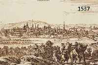 KONVOLUT VON 3 BLATT, MIT ANSICHTEN VON TRIER: 1.) KOLOR. KUPFERSTICH AUS BR. U. HOGENBERG, GA TRIER, 16,5 X 47 CM, SEHR GUTES EXEMPLAR, FESTER ...