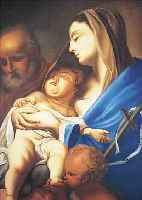 UNBEK. KüNSTLER D. 19. JH., DIE HEILIGE FAMILIE MIT DEM JOHANNESKNABEN, WERK DES 19. JH. NACH DEM VORBILD EINES ITALIENISCHEN ...