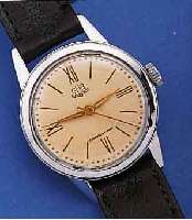 GUB HERRENARMBANDUHR, REF.-NR. 26210, DEUTSCHLAND UM 1960, METALL NACHVERCHR., EDEL-ST.-BODEN GESCHR., BLATT REST., 16 ST., ...