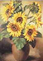 WEIMANN, DEUTSCHER KüNSTLER 1. HäLFTE 20. JH., SONNENBLUMEN, ÖL/LWD., SIGN., 76 X 55 CM, R.