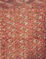 TEKKE, RUSSLAND, 105 X 103CM, EHZ 4 WOLLE AUF WOLLE, UM 1900