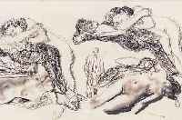 MAYRSHOFER, MAX, 1875 MüNCHEN-1950 MüNCHEN, WEIBLICHE AKTSTUDIEN, BLEISTIFT, TEILS AQUARELLIERT, RE. U. SIGN., CA. 13 X 24,5 CM, PP, U.GL., ...