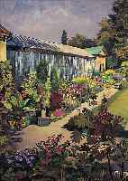 SOMPEK, ERNST, *1888 SALZBURG, BOTANISCHER GARTEN IM NYMPHENBURGER SCHLOß, MISCHTECHNIK AUF PAPIER, RE. U. SIGN., MIN. BESCH., CA. ...