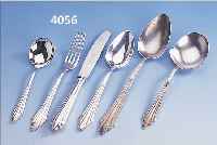 41 TEILIGES BESTECK, WMF, 90ER SILBERAUFLAGE, FäCHERMUSTER, PERLLEISTENVERZIERUNG, BEST. AUS: 10 MESSER (GRIFFE GEFüLLT, KLINGEN STAHL)10 GABELN, ...