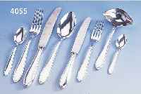 83-TEILIGES BESTECK, DEUTSCH BMF 30ER JAHRE, 90ER SILBER-AUFLAGE, BAROCKSTIL, GEBR.-SP.,BEST. AUS: 11 MENUEGABELN, 11 MENUEMESSER, 10 ...
