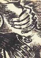 MASEREEL, FRANS, 1889 BLANKENBERGHE-1972 AVIGNON, WEIBLICHER AKT MIT HäNDEN, TUSCHPINSEL AUF PAPIER ...