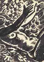 MASEREEL, FRANS, 1889 BLANKENBERGHE-1972 AVIGNON, LIEGENDER WEIBLICHER AKT MIT AUSGEBREITETEN ARMEN, ...