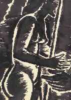 MASEREEL, FRANS, 1889 BLANKENBERGHE-1972 AVIGNON, STEHENDER WEIBLICHER AKT, TUSCHPINSEL- ZEICHNUNG ...