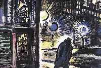 MASEREEL, FRANS, 1889 BLANKENBERGHE-1972 AVIGNON, NäCHTLICHE STRAßENSZENE, AQUARELL/PAPIER, LI. U. MONOGR. UND DAT. ...