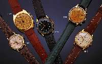 GUB ARMBANDCHRONOGRAPH, REF.-NR. 6515, DEUTSCHLAND UM 1958, METALL VERG., EDELST.- BODEN GESCHR., ORIG.-BLATT ALTERSBED. FARBL. GET., ...