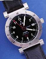 XEMEX DESIGNERFLIEGERUHR OFFROAD, EDELST., SCHWEIZ UM 1998, TEILW. POL., TEILW. SAT., BEIDS. SAPHIRVERGL., BEWEGL. BANDANST., ...