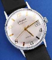 GLASHÜTTE HERRENARMBANDUHR SPEZIMATIC, REF.-NR. 085130, DEUTSCHLAND UM 1965, METALL VERCHR., EDELST.-BODEN GEDR., 26 ST., ZENTRAL-ROTOR, ...