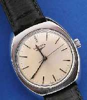 LONGINES HERRENARMBANDUHR, REF.-NR. 1584/1, SCHWEIZ UM 1966, EDELST., BODEN GESCHR., ORIG.-ZUST. M. LEDERB. U. ORIG.-STIFTSCHL., BLATT ...