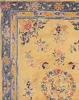 CHINA ALT, 442 X 310CM, EHZ 4 FLOR WOLLE, CA.70 JAHRE