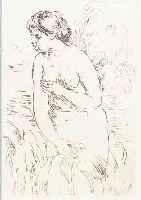 RENOIR, AUGUSTE, 1841-1919, BADENDE, RADIERUNG, AUF BüTTEN, CA. 16 X 11 CM, PP
