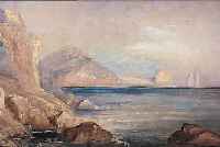 MONOGRAMMIST SN, DATIERT 1886, KüSTENLANDSCHAFT, ÖL/LWD, LI. U. MONOGR. UND DAT. 1886, RESTAURIERT, CA. 58 X 120 CM, R.