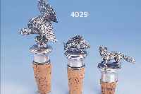 KONVOLUT 3 ZIERKORKEN, WOHL DEUTSCH, 925ER SILBER, BEKRöNUNGEN: EBER, FUCHS UND AUERHAHN, FEINER GUß, Z.T. NACHGESTOCHEN, SEHR ...