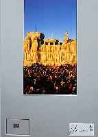 KONVOLUT 3 FARBOFFSETS, THEMA: DEUTSCHE REICHSTAGSVERHüLLUNG VON CHRISTO, DIVERSE ANSICHTEN, JEWEILS MIT ORIG. STOFFSTüCK, GERAHMT ...