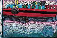 HUNDERTWASSER, FRIEDENSREICH, 1928-2000, REGENTAG AUF LIEBE WELLEN, AUS DER REGENTAG- MAPPE, NUM. 01077/3000, CA. 47,5 X 65,5 CM, U.GL., ORIG. ...