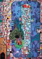 HUNDERTWASSER, FRIEDENSREICH, 1928-2000, OLYMPISCHE SPIELE 1972 MüNCHEN, FARBOFFSET MITMETALLFOLIENDRUCK, NUM. 3525/3999, CA. 101 X 62,5 CM, ...