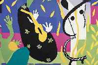 MATISSE, HENRI, 1869-1954, DREI DOPPELBLATT-GROßE FARBLITHOGRAPHIEN AUS VERVE UND DIE LETZTEN ARBEITEN VON HENRI MATISSE, MIT BUG- FALTEN, JE ...