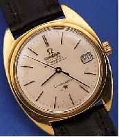 OMEGA HERRENARMBANDUHR CONSTELLATION AUTOMATIKCHRONOMETER, REF.-NR. CD168/017, SCHWEIZ UM 1967, EDELST., STARKE GG-HAUBE, BODEN GESCHR.,WERK VERG., ...