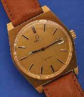 OMEGA HERRENARMBANDUHR GENEVE, REF.-NR. 1360049, SCHWEIZ UM 1969, METALL HARTVERG., EDELST.-SCHR.-BODEN, HANDAUFZUGKAL. 613, 17 ST., ...