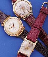 KONVOLUT: 3 HERRENARMBANDUHREN, SCHWEIZ/ USA UM 1953, ALLE GG-FILLED, ALLE HANDAUFZUG, 1X BULOVA, KAL. 11AFC, KIFF.-STOßS., INDIR. ...